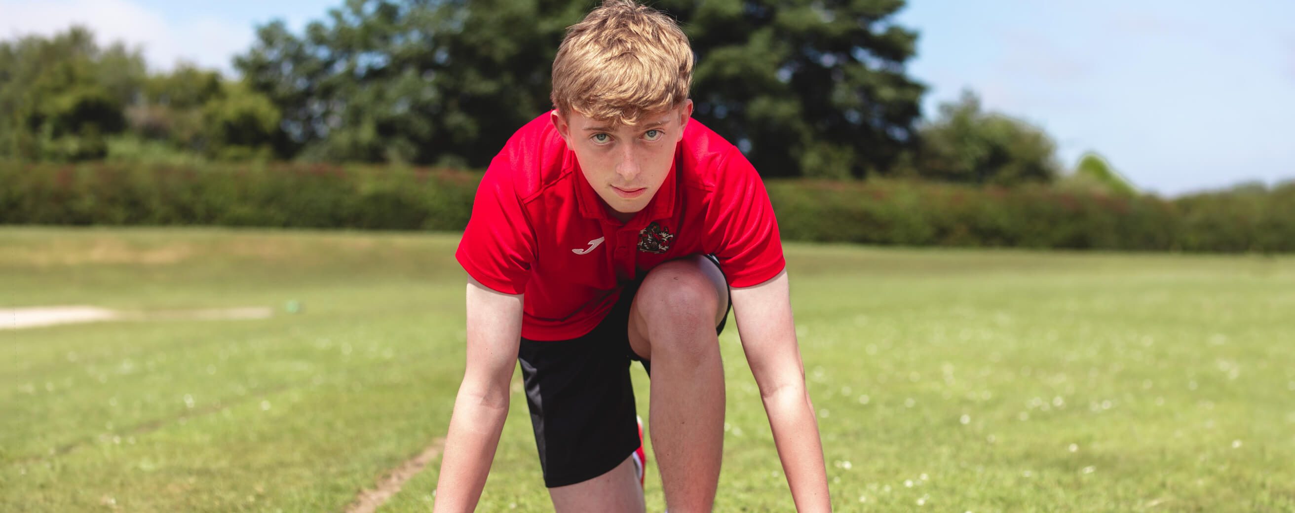 Student running